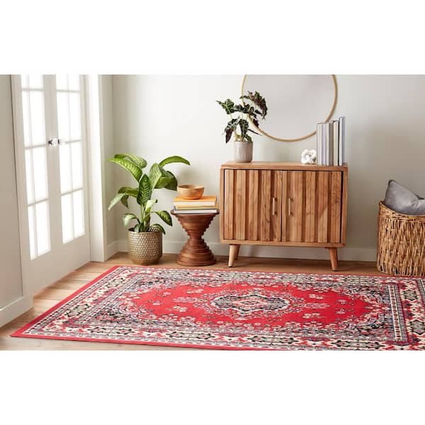 ACME Furniture SAWTELL RUG レッド Red 4' x 6' Solid Shag Rug | Rugs.com