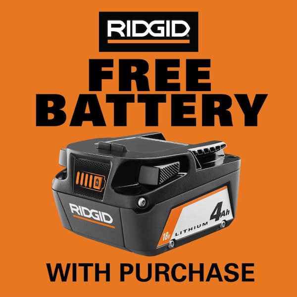 Ridgid free battery sale