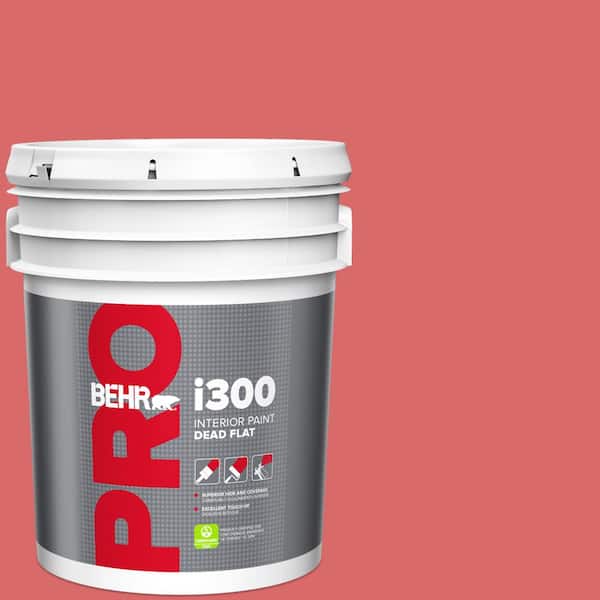 BEHR PRO 5 gal. #160B-6 Coral Expression Dead Flat Interior Paint