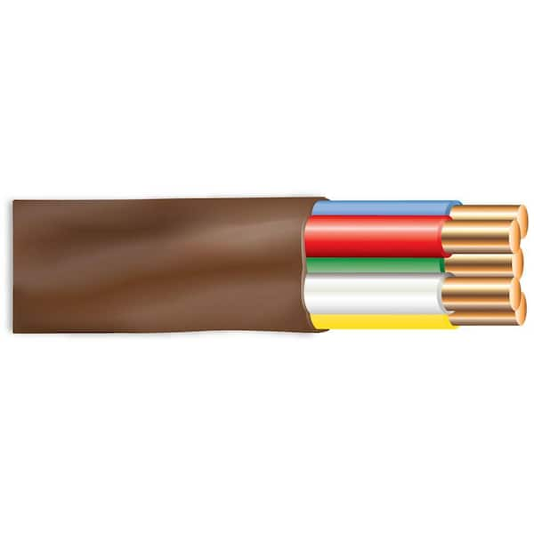 50 ft. 18/5 Brown Solid Copper CL2R Thermostat Wire