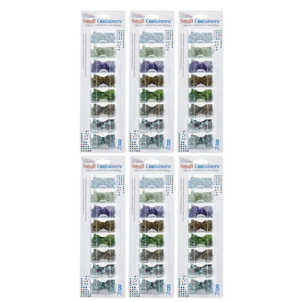 BEAD STORAGE SOLUTIONS Elizabeth Ward 0.13 in. x 2 in. 8 Piece Craft  Storage Containers (6 Pack) 6 x BSS-0516 - The Home Depot