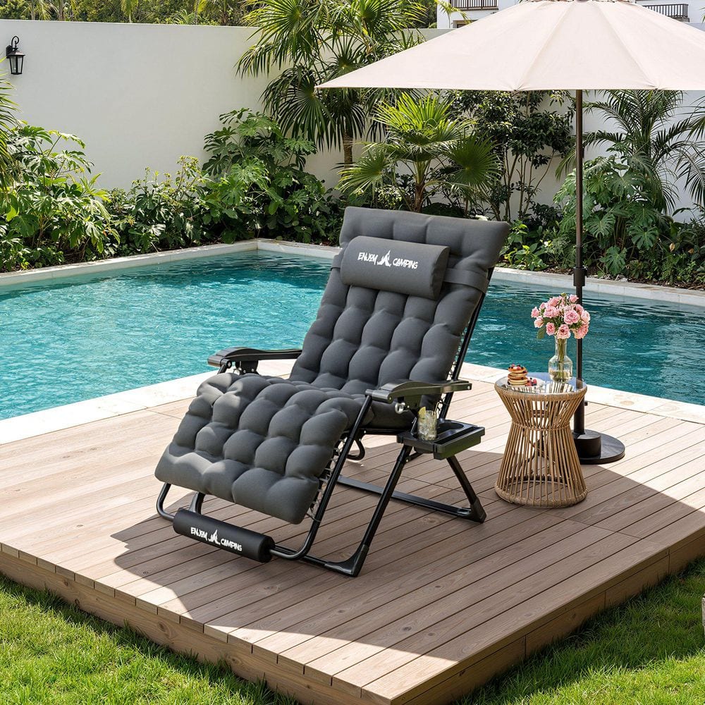 Metal Folding Beach Lounge Chair with Cushions price history on PriceWatchPro