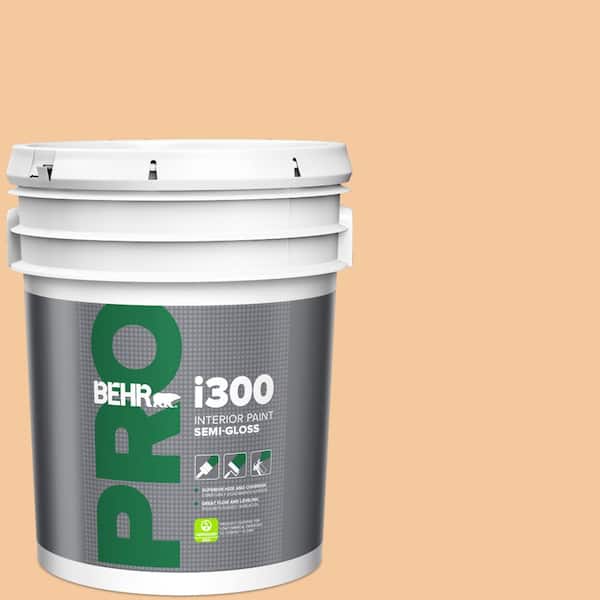 BEHR PRO 5 gal. #M240-4 Sheer Apricot Semi-Gloss Interior Paint
