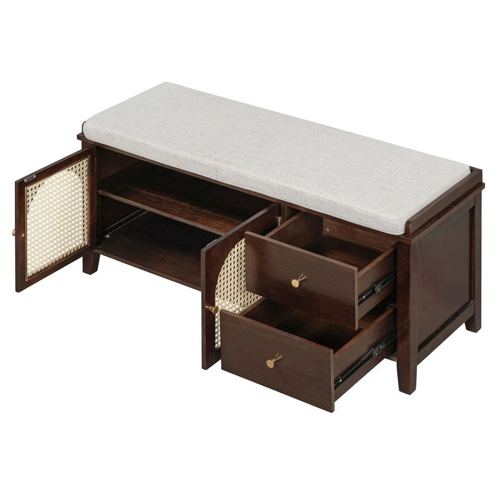 42 in. W x 17.5 in. D x 29.9 in. H Bathroom Dark Brown Linen Cabinet price history on PriceWatchPro