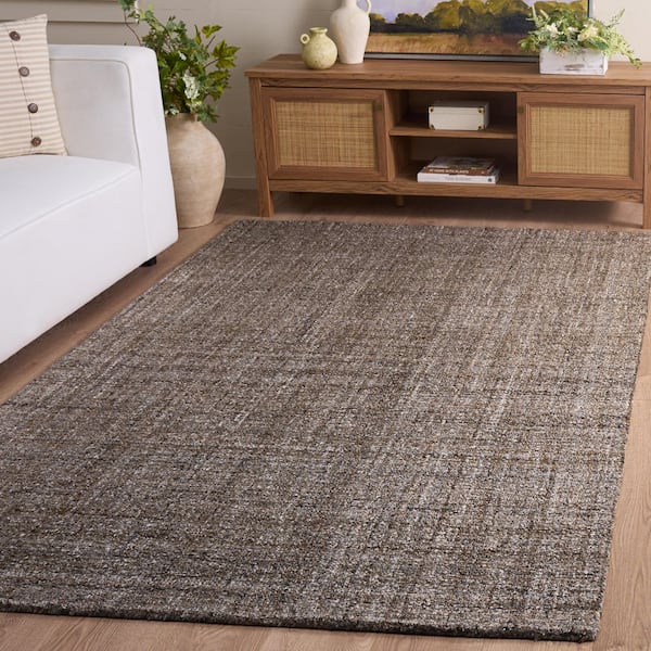 Abstract 5 ft. x 8 ft. Brown Classic Marle Area Rug