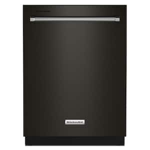 24 in. PrintShield Black Stainless Top Control Built-In Tall Tub Dishwasher with Stainless Steel Tub, 39 DBA