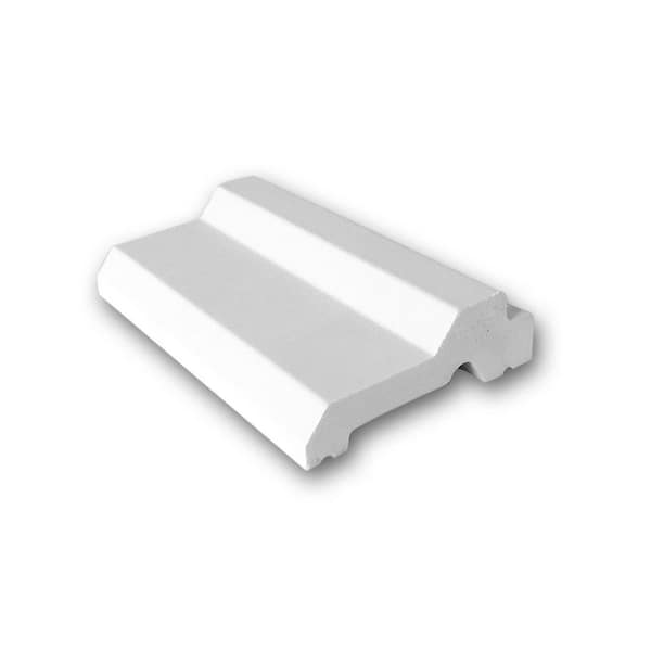 ORAC DECOR 2-3/8 in. D x 7/8 in. W x 4 in. L Primed White Plain Polyurethane Crown Moulding Sample