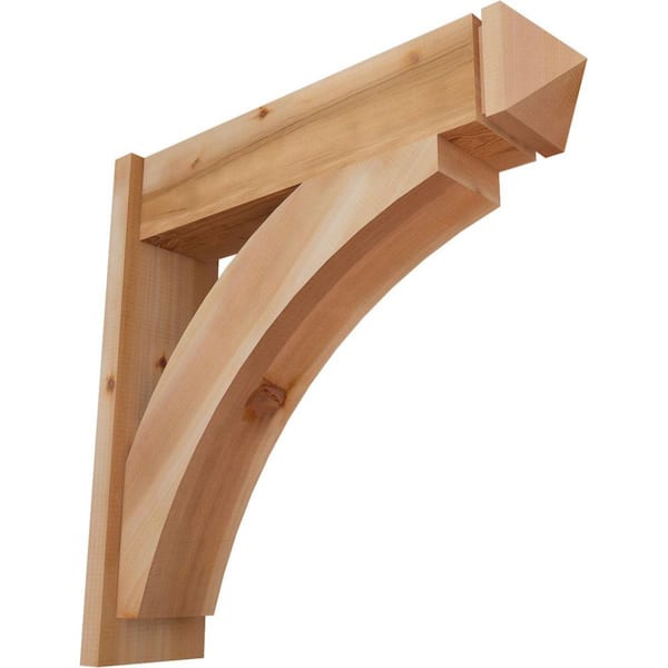 Ekena Millwork 8 in. x 30 in. x 30 in. Thorton Arts and Crafts Smooth Western Red Cedar Outlooker
