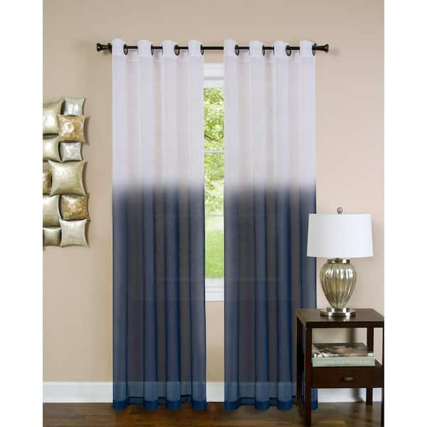 ACHIM Essence 52 in. W x 63 in. L Polyester Light Filtering Window Panel in  Blue ESPN63BL12 - The Home Depot