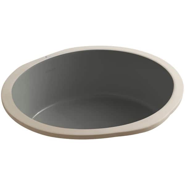 KOHLER Verticyl 15-3/4 in. Round Undermount Bathroom Sink in Thunder Grey