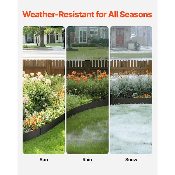 SVOPES Steel Landscape Edging 5 Packs 39 in. x 8.15 in. x 0.98 in
