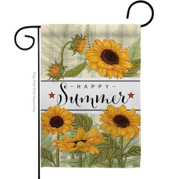 13 in. x 18.5 in. Happy Sunflowers Spring Double-Sided Garden Flag Spring Decorative Vertical Flags