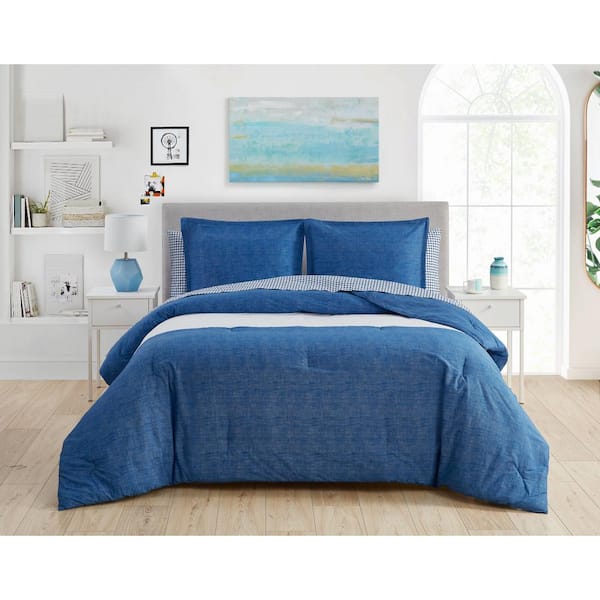 Navy Blue Cotton King Comforter Set, Better Homes And Garden Twin Bedspread