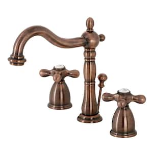 Heritage 8 in. Widespread 2-Handle Bathroom Faucet in Antique Copper