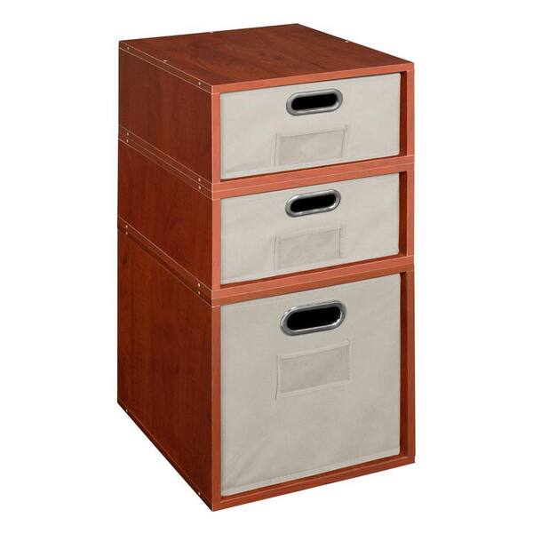 Regency 26 in. H x 13 in. W x 13 in. D Cherry Wood 3-Cube Organizer