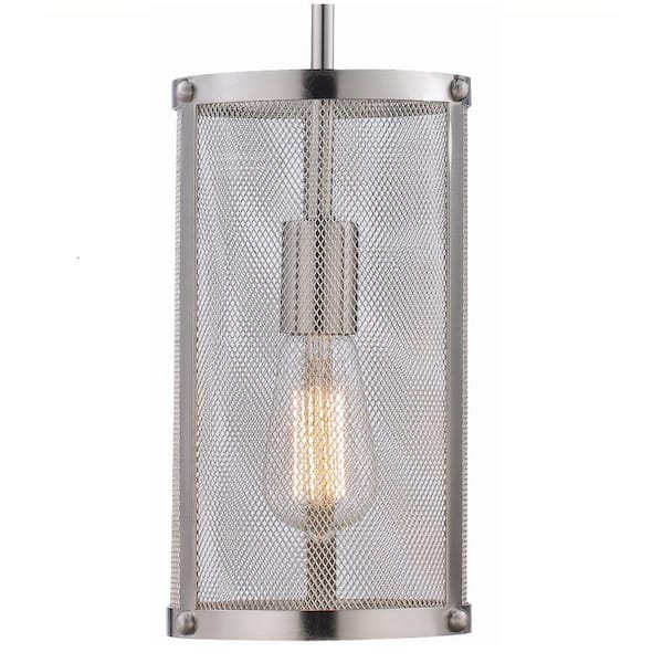 Bel Air 2024 Lighting Mesh 1-Light Rubbed Oil Bronze Mini Pendant with Metal Shade