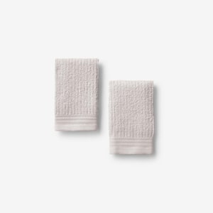 The Company Store Green Earth Quick Dry White Solid Cotton Single Hand Towel