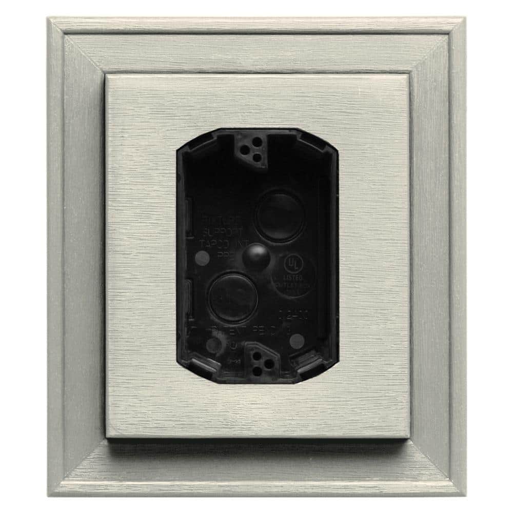 Builders Edge 7 in. x 8 in. 082 Linen Electrical Mounting Block