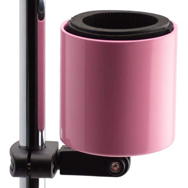 Kroozie Kroozercups Deluxe Drink Holder Fits Bars from 5/8 in. to 1-3/8 in. at any Angle with New Super-Tight Grip in Pink