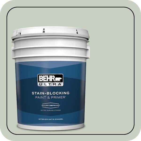 BEHR ULTRA 5 gal. #PPU11-12 Mild Mint Extra Durable Satin Enamel Interior Paint & Primer