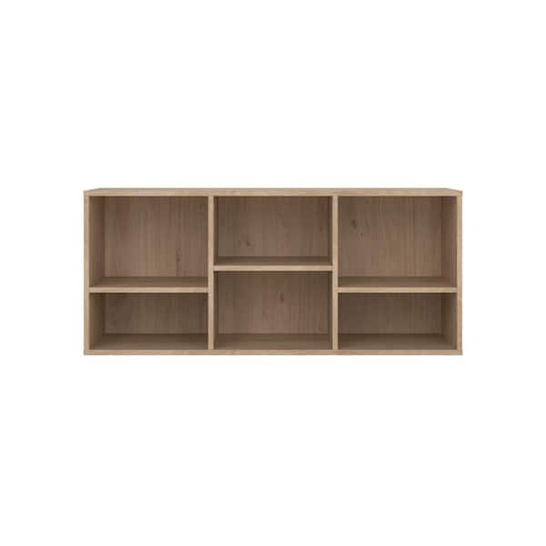 Tvilum Hyper 43.73 in. Hickory Entryway Bench with 6 Cubby