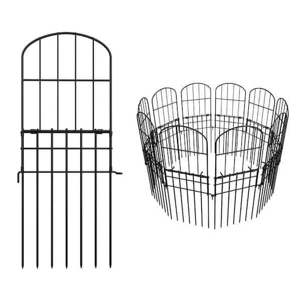 Oumilen Animal Barrier Fencing 15-Pack, 29 in. H x 20 ft. L Rustproof Metal Garden Fence No Dig