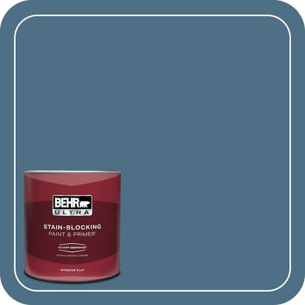 BEHR ULTRA 1 qt. #S500-6 Shipyard Extra Durable Flat Interior Paint & Primer