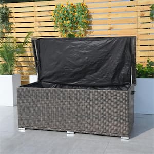 150 Gal. Brown Iron Wicker Deck Box