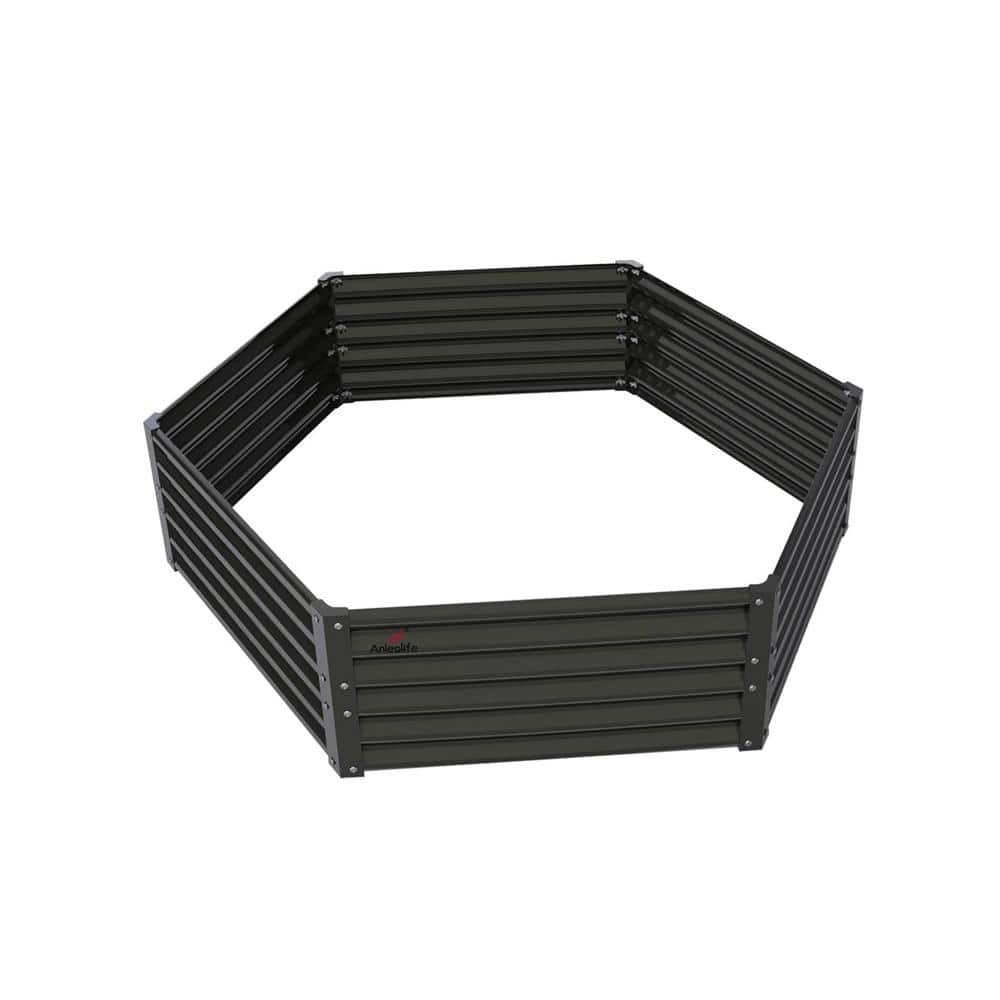 70 x 60 x 18.00 in. Hexagon Quartz Gray Metal Raised Garden Bed, Outdoor Garden Raised Planter Box price history on PriceWatchPro