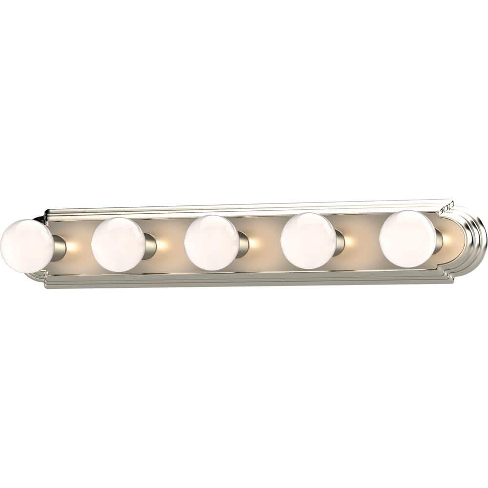 Sleek 30'' Brushed Nickel 5-Light Bath Bar