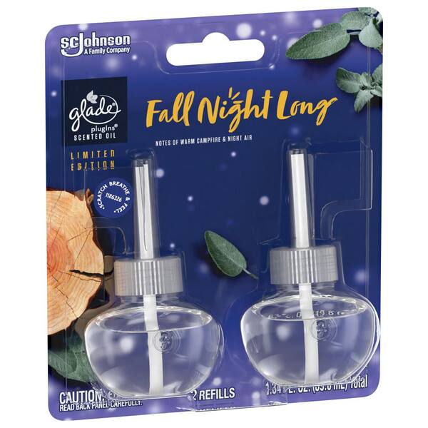 Glade PlugIns 2 Warmers + 6 Refills Holiday (Fall Night Long)