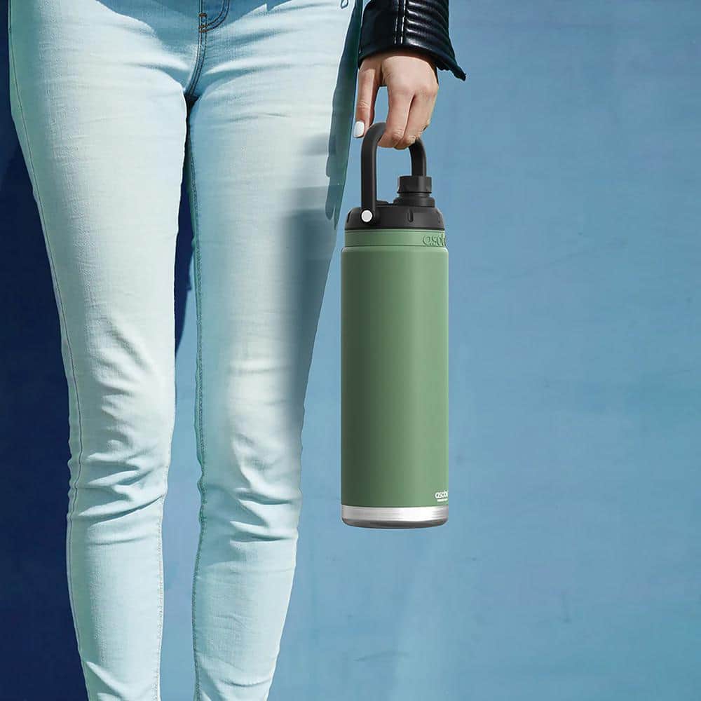 Basil Green 50 oz Stainless Steel Insulated Water Bottle with Comfort Handle