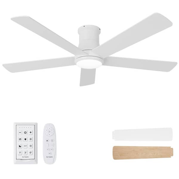ZXXC 52 in. Indoor/Outdoor White Downrod Mount Ceiling Fan