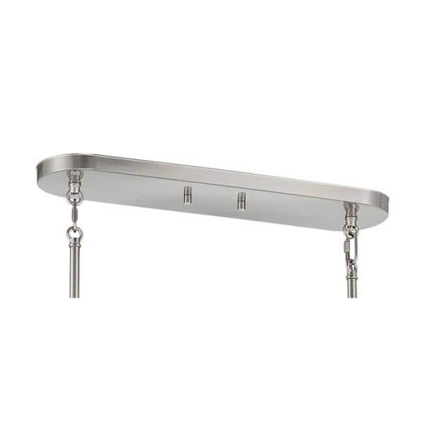Brushed Nickel and Sand Coal 12-Light Island Chandelier