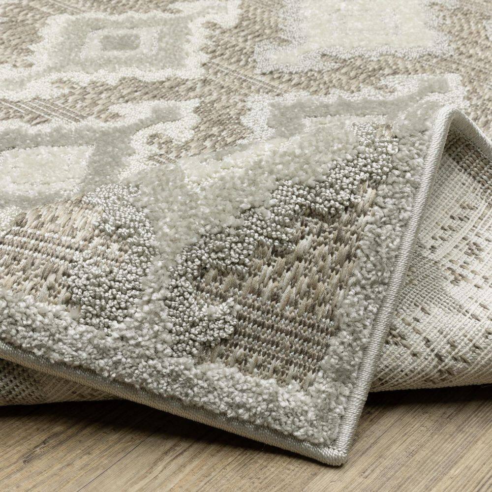8' X 11' Beige And Gray Diamond Area Rug price history on PriceWatchPro