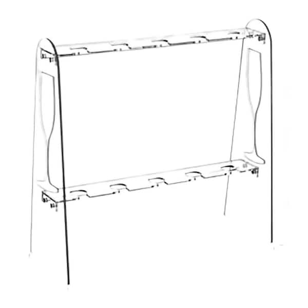 Clear Holographic Tabletop Standing Wine Glass Rack 2 Tier Acrylic Drink Display Holder 10 Slots Modern Design