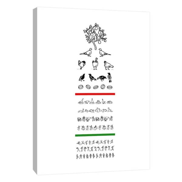 PTM Images 10 in. x 12 in. ''Twelve Days Eye Chart'' Printed Canvas Wall Art