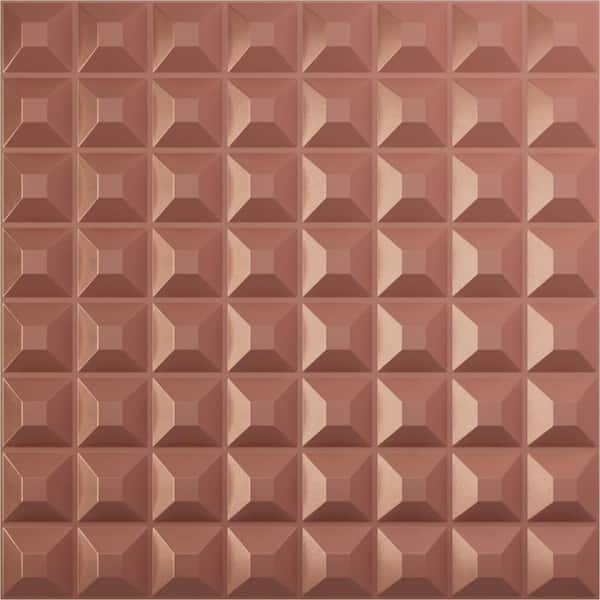 Ekena Millwork 19 5/8 in. x 19 5/8 in. Bradford EnduraWall Decorative 3D Wall Panel, Champagne Pink (12-Pack for 32.04 Sq. Ft.)