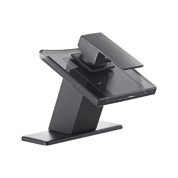 Unbranded Waterfall Single Hole Single-Handle Low-Arc Bathroom Faucet With Glass Spout in Matte Black