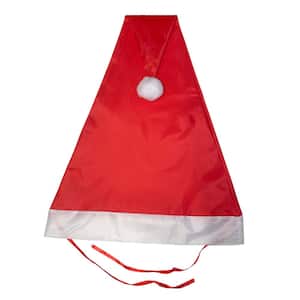44 in. circumference Santa Hat for 12 ft. Skeleton and Sculptures  210D Poly Outdoor Decorating