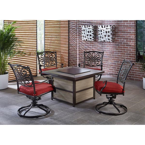 hanover fire pit patio set