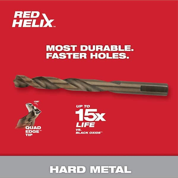 Milwaukee 9/64 in. Red Helix Cobalt Drill Bit 48-89-2306 - The Home Depot