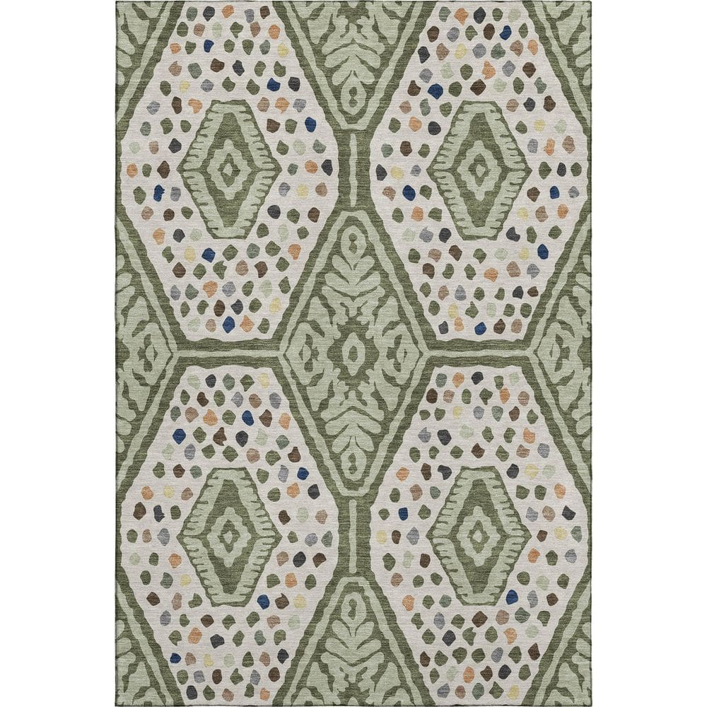 Mayfield Premium Machine Washable Abstract AMF2457 Sage 9 ft. x 12 ft. Area Rug price history on PriceWatchPro