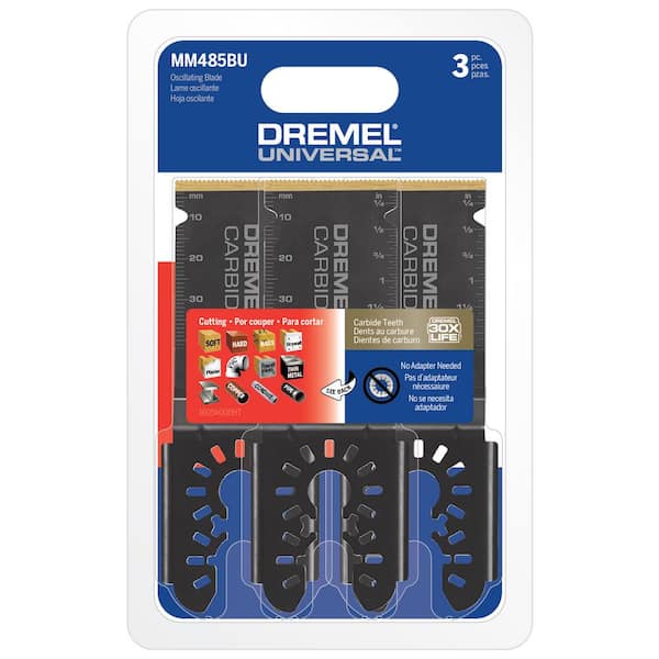 Dremel Universal 1-1/4 in. Carbide Flush Cutting Oscillating Multi-Tool Blade (3-Piece)