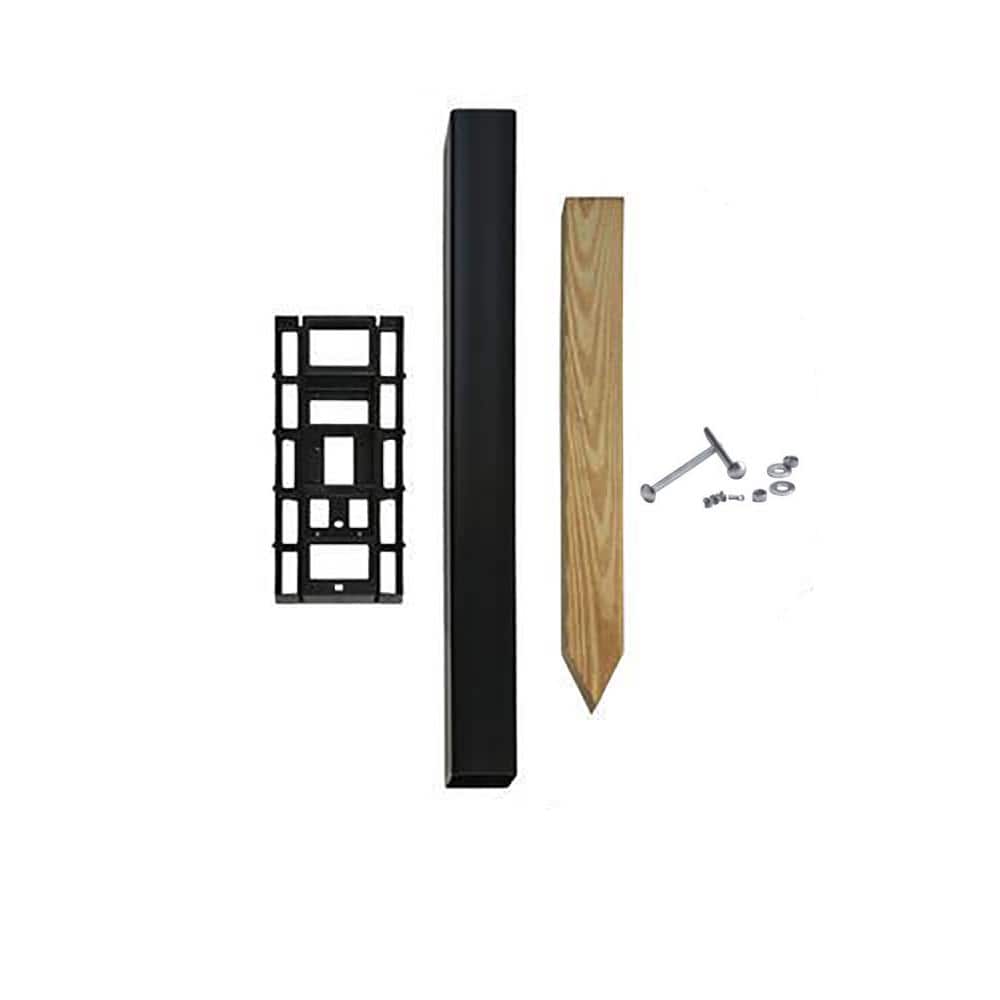 Patriot Black Powder Coated Polymer Mailbox Post