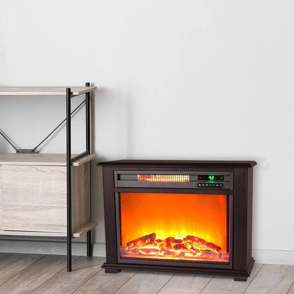 Lifesmart Portable Dark Walnut 3-Quartz Infrared Fireplace Heater w/  Remote, Timer, 3 Settings, Cool Touch, Safety Switch MDFP2090US - The Home  Depot