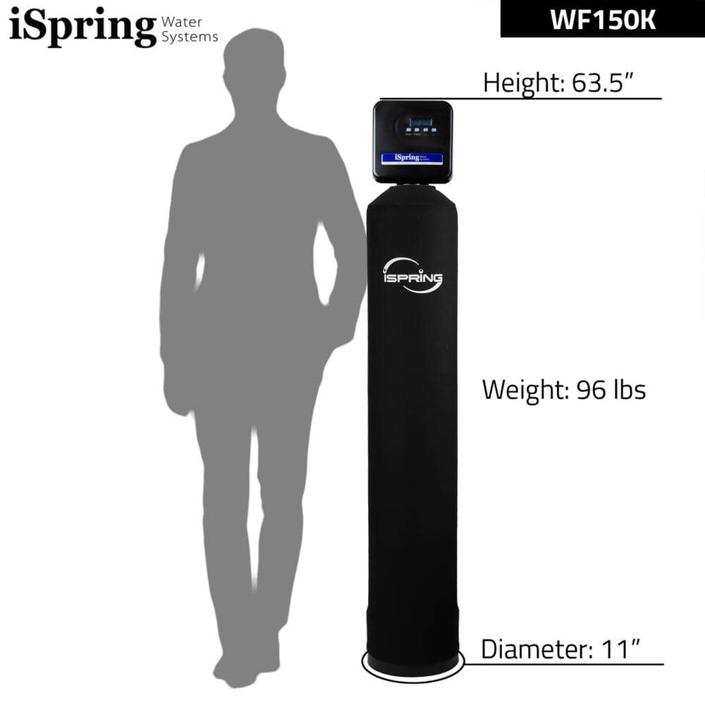iSpring Black Whole House Water Filtration System with Smart Valve