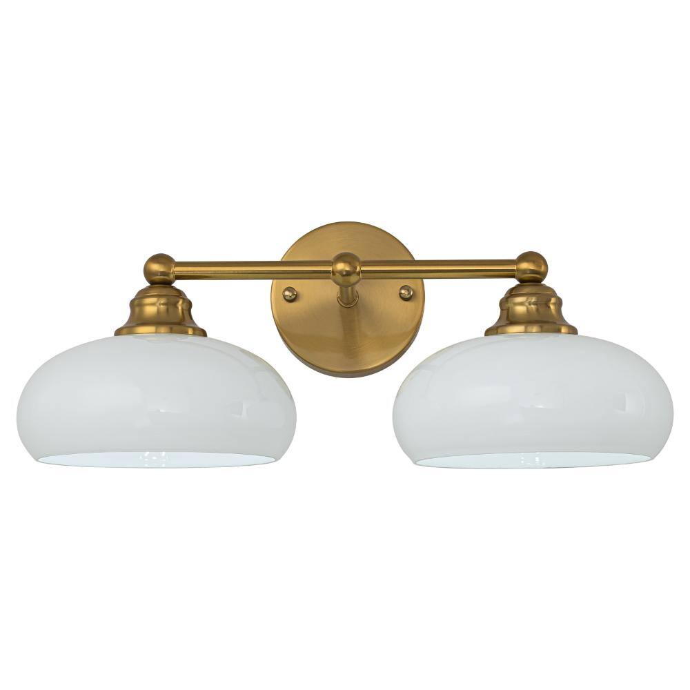 18.1 Inch Vintage 2-Light Gold Vanity Lighting Fixtures with Milk White Glass Shade for Bedroom price history on PriceWatchPro