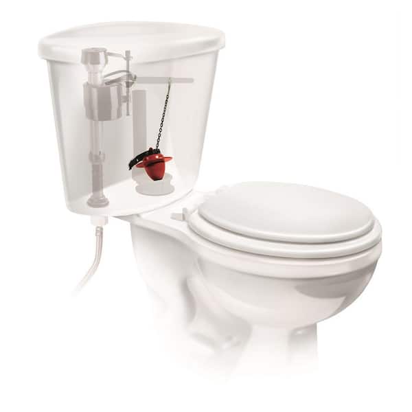 Universal Toilet Flapper Replacement – Fits 2-Inch Tanks, PVC With Stainless Steel Chain, Water-Saving
