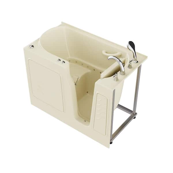 Universal Tubs HD Series 29 in. x 52 in. Right Drain Quick Fill Walk-In Air Tub in Biscuit